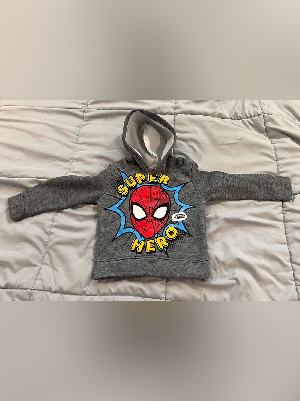Marvel Boy's Gray Spider-Man Hoodie with Blue Puffer Vest and SpiderMan Shirt 3T - Picture 3 of 9
